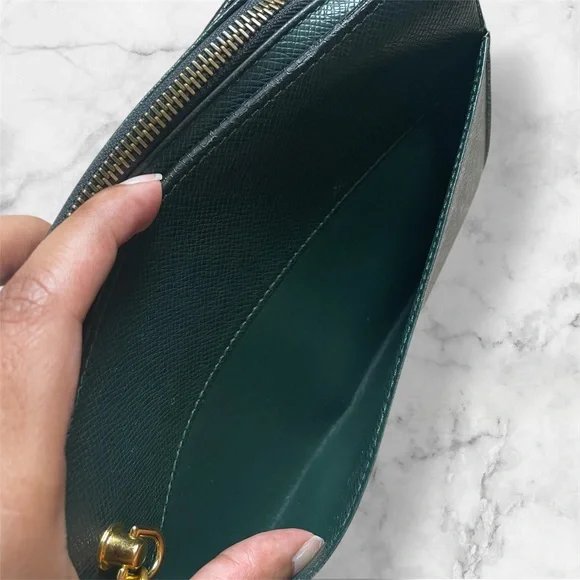 LV Taiga leather clutch crossbody - Picture 11 of 16